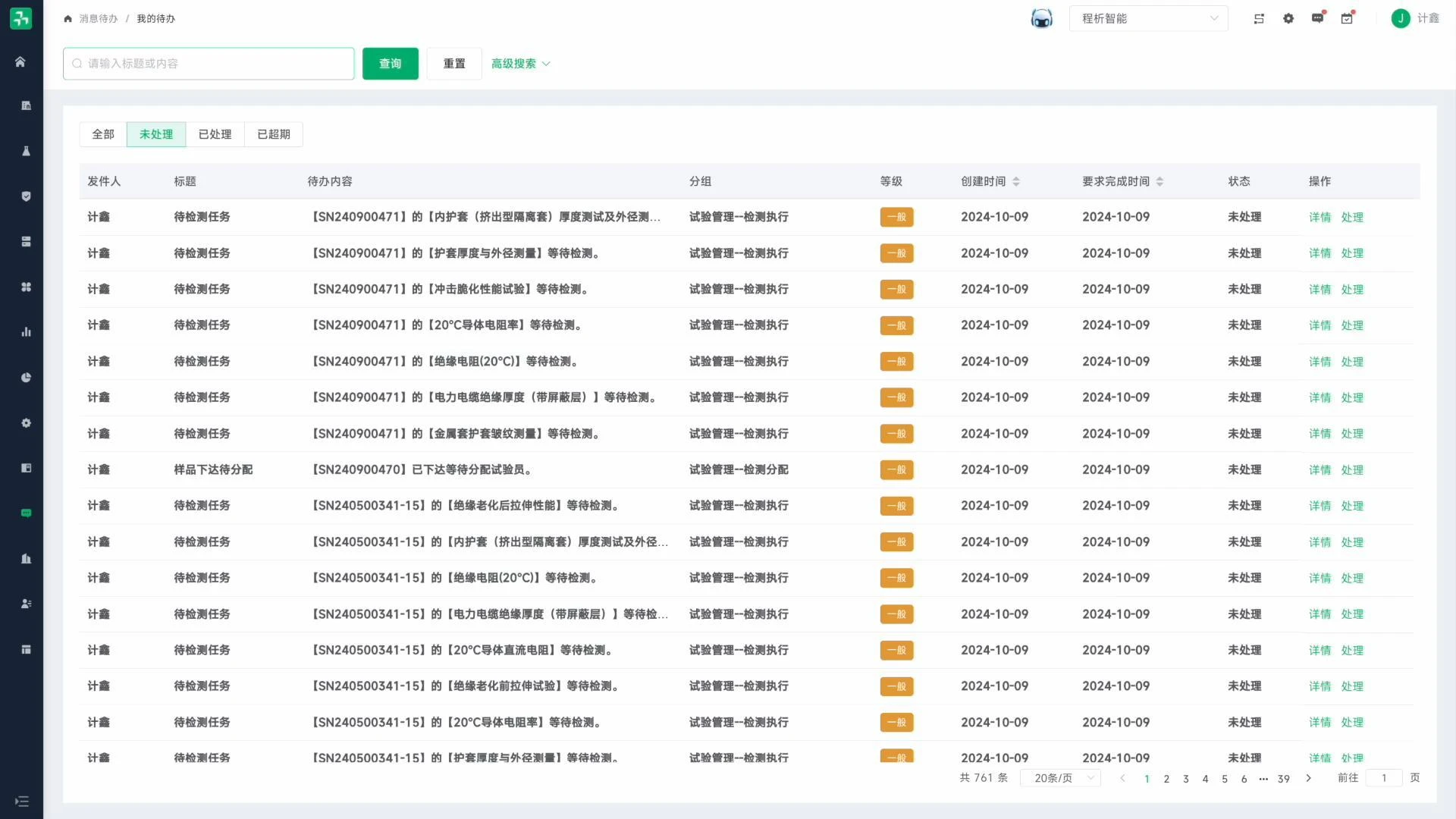 专业检测流程管理